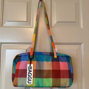 NWT Baggu Madras Bowler Bag